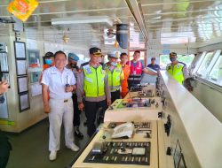 Kapolsek Benoa Bersama Inkait Pelabuhan Benoa, Cek Kesiapan Pelayanan Kapal Penumpang.