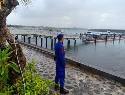 Satpolairud Polresta Denpasar Pos Sanur Atensi Keamanan Di Dermaga Penyebrangan Sanur