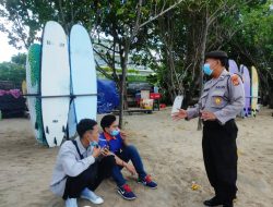 Masih Suasana Tahun Baru Polsek Kuta Tingkatkan Pengawasan Dan Pengamanan Pada Obyek Wisata