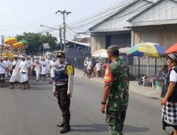 Sinergitas Sipandu Beradat Kelurahan Sesetan Amankan Rangkaian Upacara Pujawali Di Pura Dalem Sakenan