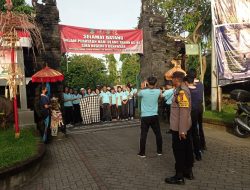 Personil Polsek Denpasar Timur (Dentim) Laksanakan Pengamanan Kegiatan Gerak Jalan Santai