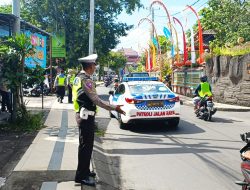 Pastikan Aman Perayaan Tahun Baru Imlek Polsek Kuta Lakukan Pengamanan Dan Pengaturan Lalin.