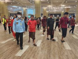 PENYAMBUTAN KEDATANGAN CHARTER FLIGHT PERDANADARI CHENZHEN CHINA KE DENPASAR MELALUI BANDARA INTERNASIONAL I GUSTI NGURAH RAI