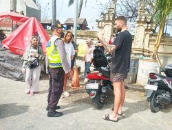 Pelaksanaan Kegiatan Rutin Yang Ditingkatkan Polsek Kuta Antisipasi Gangguan Kamtibmas Wilayah Hukum