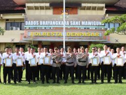 Berprestasi, 44 Personel Polresta Denpasar Diberikan Penghargaan