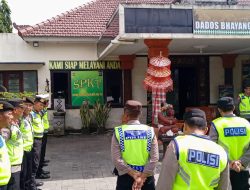 Personil Polsek Denpasar Timur (Dentim) Apel Pengamanan Jalur Kunjungan Kerja Presiden RI Ke Kabupaten Gianyar