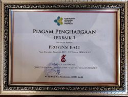 Tangani HIV/ AIDS Dengan Cepat dan Tepat, Provinsi Bali Raih Piagam Penghargaan Terbaik .