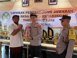 Bang Kumis’ Sambang di Hari Kamis Kapolsek Densel Sambangi Jro Bendesa Adat Penyaringan