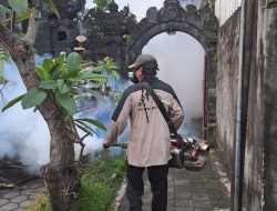 Antisipasi Demam Berdarah, Desa Dauh Puri Kaja Gencar Lakukan Foging Fokus.