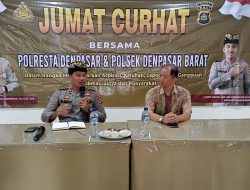 Tampung Keluh Kesah FIB Bali, Polsek Denpasar Barat Laksanakan Jumat Curhat Di Vihara Buddha Sakyamuni