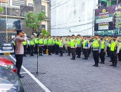 Kapolsek Kuta Pimpin Apel Kesiapan Dalam Rangka Pengamanan Jalur Kunjungan Presiden Republik Indonesia