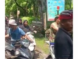 Warga Tetap Menerobos Masuk Walaupun Mendapatkan Larangan Dari Pecalang