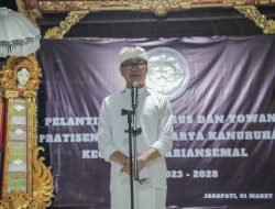 Wabup Suiasa Lantik Pengurus Pratisentana Sira Arya Kanuruhan Kecamatan Abiansemal