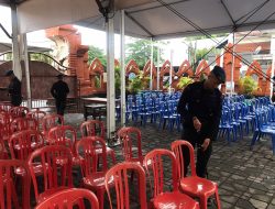 Tim Unit Penjinak Bom Brimob Polda Bali amankan Kebaktian Jumat Agung.