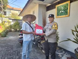 Polsek Kuta Bagikan Paket Sembako Bantuan Kemanusian Untuk Negeri Wujud Polri Peduli