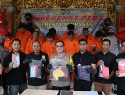 Dalam Sebulan Sat Reskrim Polresta Denpasar Amankan 26 Pelaku Kriminal Jalanan