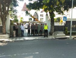 Ibadah Kenaikan Isa Almasih Personil Polsek Kuta Lakukan Pengamanan Gabung Sekuriti Gereja