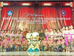 Sekda Alit Wiradana Hadiri Pelepasan Siswa Kelas VI SD Cipta Dharma Denpasar.