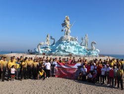Polres Bandara Ngurah Rai Memeriahkan Hari Bhayangkara ke-77 Gelar Lomba Stand Up Komedi dan Gerak Jalan Santai