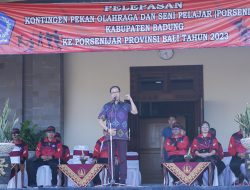 Wabup Ketut Suiasa Lepas Kontingen Porsenijar Badung