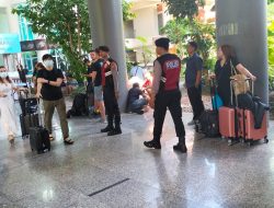 Penerbangan Mulai Ramai Sat Samapta Polres Bandara Ngurah Rai Gelar Patroli Dialogis