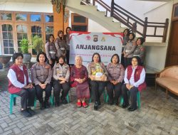 Anjangsana Polwan Polda Bali Sambut Hari Jadi RI Ke-75