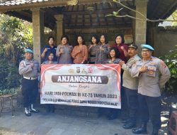 Kapolres Bandara Anjangsana ke Rumah Iptu ( P ) Ni Luh Mandyani Dalam rangka HUT Polwan ke 75