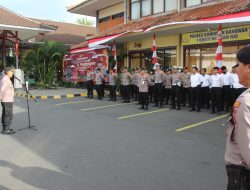 Arahan Wakapolres Bandara Ngurah Rai Saat Apel Jam Pimpinan