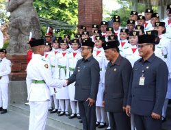 Akan Bertugas Pada Peringatan HUT ke-78 Republik Indonesia, Wali Kota Jaya Negara Kukuhkan 78 Paskibraka Kota Denpasar Tahun 2023