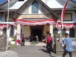 Giat Ibadah Gereja Ekklesia, Polres Bandara Ngurah Rai Lakukan Pengamanan
