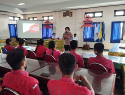 Sambangi SMPN 1 Kuta Kapolres Bandara disambut Wakasek Bidang Hubungan Masyarakat