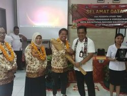 Kedatangan Tim Studi Tiru Disdikbud Kota Balikpapan disambut hangat oleh Kep Sek SD No 4 Jimbaran