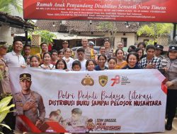 Polri Peduli Budaya Literasi Polres Tabanan Bagikan 674 Buku