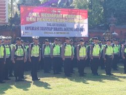 Polres Buleleng, Apel Kesiapan Dan Pengecekan Sarpras Dalam Rangka Ops Mantap Brata Agung Tahun 2023 – 2024