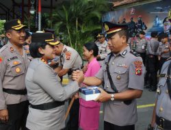 Polres Bandara Ngurah Rai Gelar Acara Sertijab dan Pelantikan Pejabat Kasat Baru