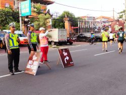 Satgas Gabungan OMB Polda & Polresta Denpasar Amankan Pemilu Fun Run 2023