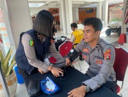 Satgas Ban Ops Lilin Agung-2023 Cek Kesehatan Personil Posyan Bandara Ngurah Rai