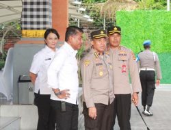 Dampingi Wakapolda Bali, Kapolres Bandara Ngurah Rai Sambut Pangdam IX Udayana yang Baru