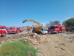 Gerak Cepat Damkar Denpasar Berhasil Tangani Kebakaran TPA Suwung Kerahkan 6 Armada dan Bantuan 2 Damkar Kabupaten Badung