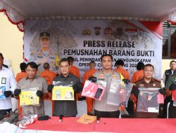 Pemusnahan Barang Bukti Hasil Ops Cipkon Agung 2025 di Polres Buleleng