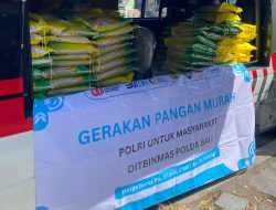 kegiatan Pangan Murah Direktorat Pembinaan Masyarakat Polda Bali dalam Rangka Stabilisasi pasokan dan harga pangan Beras SPHP