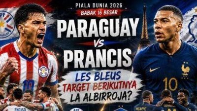 Perancis melangkah ke perempat final  setelah singkirkan Paraguay dengan 1-0