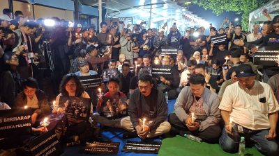 Puluhan Jurnalis di Bali Doa Bersama untuk 5 Wartawan Hilang kontak di Perairan Anak Krakatau