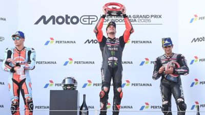 Marco Bezzecchi keluar sebagai juara di balapan utama MotoGP Mandalika 2026
